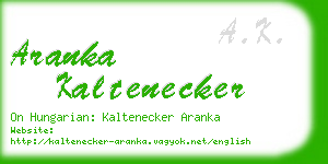 aranka kaltenecker business card